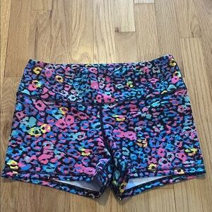 Fleo Multicolor Cheetah Printed Spandex Shorts Sz L